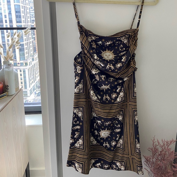 NWT Danielle Bernstein printed mini slip dress - Picture 3 of 6